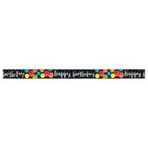 Bannière - Happy Birthday - Ballons colorés - 12'